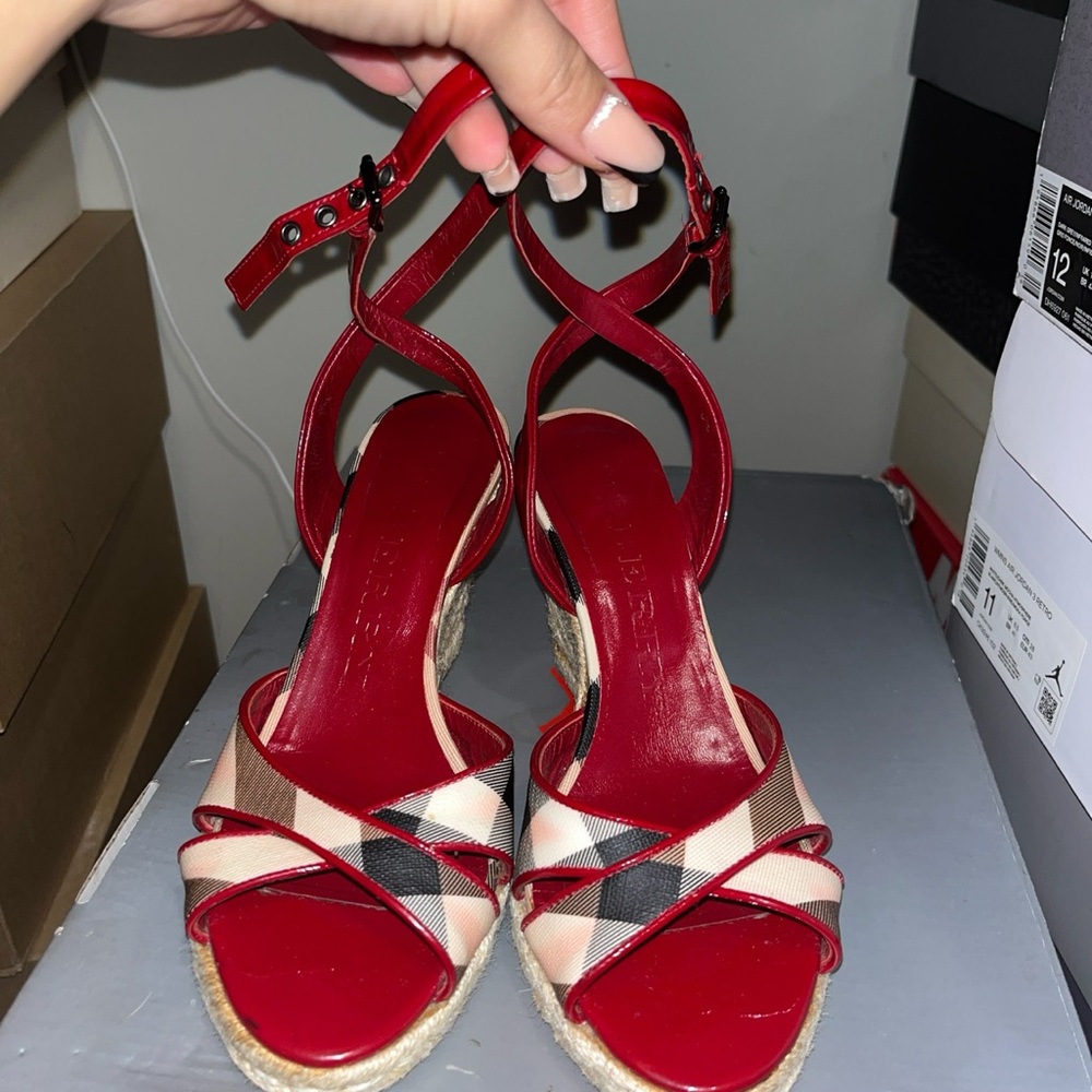 Burberry summer wedges size 37 (US 6W)